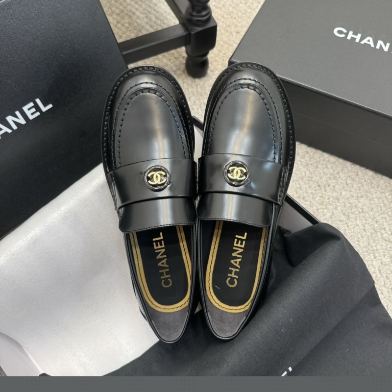 Ch*el leather shoes
